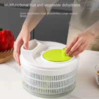 Kitchen Tools Salad Spinner Lettuce Greens Washer Dryer Drainer Crisper Strainer for Washing Drying Leafy Vegetables