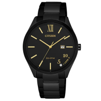 【CITIZEN 星辰】浪漫限定520光動能黑鋼腕錶34.5mm小款(EW2457-85E)