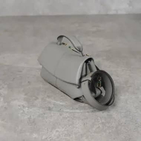 Tas POLENE MOKKI VERT FUME GREY TOP HANDLE BAG 100% ORIGINAL 29X10X19CM