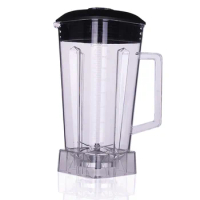 2L Square Container Jar Jug Pitcher Cup bottom with serrated smoothies blades lid for commercial Blender spare parts