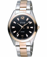 STAR時代錶 9T1602-231RG-D 雙色摩登時尚腕錶/黑面39mm｜樂天全館特惠中★指定刷卡回饋10%