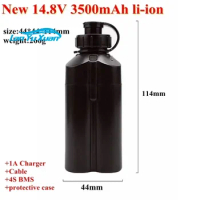 14.8V 3.5Ah Li-ion Battery 3500mAh 3.7v Lithium Pack with Bms for Electric Winch Fishing Reel +1A Charger