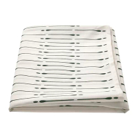 TUVIRIS 桌巾, 具圖案 深綠色/白色, 145x240 公分