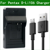 Lanfulang D-Li106 D-BC106 Digital Camera Battery Charger for Pentax MX-1 X90