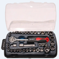 40-piece socket combination set, socket set, car repair tools, home tools, hex socket combination to
