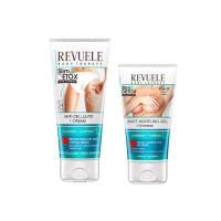 【REVUELE 瑞膚露】咖啡因緊膚美體霜200ml+美胸彈嫩凝膠150mlx2入組(緊纖緊緻曲線養成 彈嫩美胸護理)