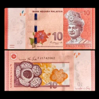 1 LEMBAR Uang 10 Ringgit Malaysia 10RM Polymer Uang Koleksi ( UANG ASLI )