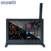 Ecowitt HP2560_C 7'' TFT Wi-Fi Weather Station Display Console Only, Multilingual Support, Compatible with Ecowitt Sensors