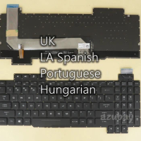 UK LA Spanish Portuguese Hungarian Keyboard For Asus ROG Strix SCAR GL503VD GL503VM GL503GE GL703GE GL703VD GL703VM RGB Backlit