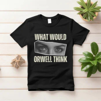 What Would Orwell Think T Shirt George Elon Musk 1984 Book tee Vintage