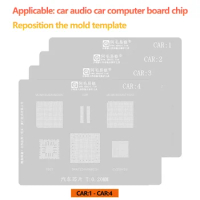 Amaoe CAR1 2 3 4 BGA Reballing Stencil for Car Audio Car Board Chip DDR CPU MB86R12 G24066 5432AAANQ1 CV25AX26 Steel Mesh