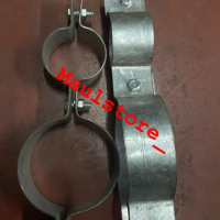 klem / clamp double bahan galvanis plat tebal ukuran 1 1/2 x 3/4\ inch"