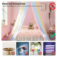 Stylish Mosquito Netting Mosquito Net for Bed Rainbow Color Single Door Mosquito Net Bed Canopy Breathable Mesh Easy