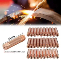 5pcs 0.6/0.8/0.9/1.0/1.2mm Universal Euro Style Replace Part Gas Nozzle Contact Tip For MB-15AK 14AK MIG/MAG Welding Torch