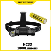 NITECORE HC33 High-performance L-shaped Headlamp 1800Lumens Beam throw 187 Mete 8 Working Modes Headlight