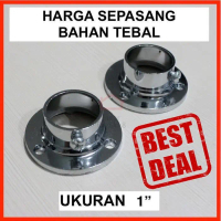 TNT01 Bracket Topi / Braket Topi SEPASANG 1\ inch / Sambungan Dop Pipa"