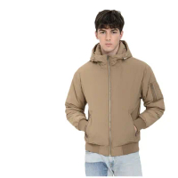 Winter Casual Down Coat Men's Flight Jacket Hooded Workwear Baseball Jacket Youth Fashion Brand
