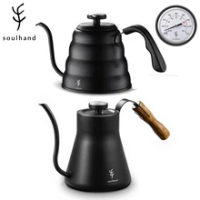 SOULHAND 1.2L Gooseneck Pour Over Coffee Kettle with Thermometer Stainless Steel Coffee Pot Kettle Drip Kettle