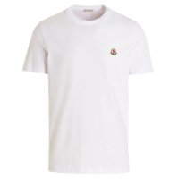 MONCLER 男款 品牌LOGO 短袖純棉T恤單色三件一組-白色(S號、M號、L號、XL號)