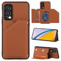 Skin Sensation Leather Back Phone Case For Oneplus 9 Pro For One Plus Nord 2 5G Card Holder Cover 50Pcs/Lot