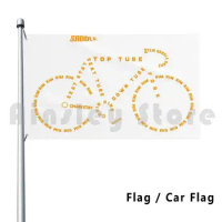 Flag Car Flag Cycling Is Life Design , Bicycle Anatomy Tee , Bike Graphic Hat Spin Cycling Mountain Bike
