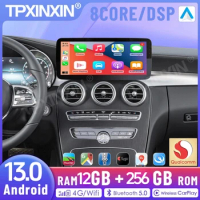 Android 13 Multimedia Player For Mercedes Benz C Class W205 2015-2019 Car Radio DSP Android Auto Wireless Carplay GPS 4G WiFi