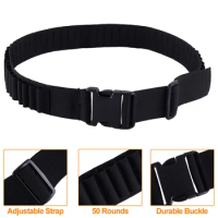 Air Gun Tactical Soft 50-hole Bulk Bullet Shoulder Strap Clip Ammo Storage Bullet Waist Belt CS Field Hunting Shooting Bullet