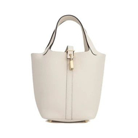 Hermès Picotin 18 / P18 Craie Clemence Ghw G White