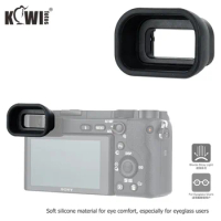 Kiwi Soft Silicon Camera Viewfinder Eyepiece Extended Eyecup for Sony A6600 A6500 A6400 Eye Cup Protector Replaces Sony FDA-EP17