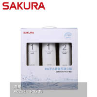 【SAKURA 櫻花】RO淨水器專用濾心3支入一年份 適用機型P0230、P0231(F0191)