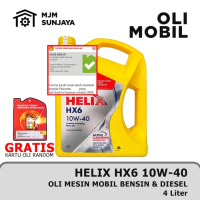 BARE OLI MESIN HELIX HX6 SAE 10W-40 4 LITER SCAN BENSIN SOLAR DIESEL 4LITER 10W40 FULL SYNTHETIC SP