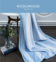 【Wedgwood】毛毯 月桂冠葉超細纖維 單層印花毛毯 90x150cm 單人毯 寵物毯子 寶寶毯 空調毯子