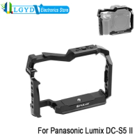 PULUZ Video Camera Cage For Panasonic Lumix DC-S5 II Aluminum Alloy Expansion Frame Cage Stabilizer For Lumix DC-S5 IIX