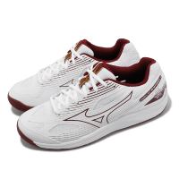 【MIZUNO 美津濃】排球鞋 Cyclone Speed 4 男鞋 白 紅 緩震 羽桌球鞋 美津濃(V1GA2380-45)