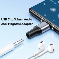 USB Type C to 3.5mm Jack Magnetic Adapter Audio HiFi 3.5mm Jack Aux Converter to Google Nexus 6 5 4XL, Samsung Galaxy S21 S20