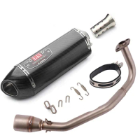 PCX Full Exhaust System Escape Moto Modify Front Link Pipe Yoshimura Carbon Fiber Muffler For Honda 