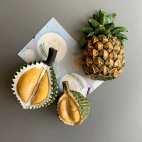 Creative Cartoon Cute Thai Fruit Pineapple Durian Refrigerator Sticker Magnetic Sticker Refrigerator Decoration Magnetic Sticker