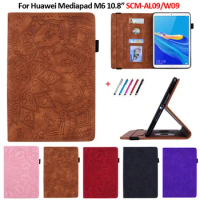 Case for Huawei MatePad M6 10.8 Cover Embossed PU Leather Wallet Tablet Funda for Huawei MatePad M6 Case 10 8 inch