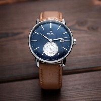 RADO 雷達表 母親節特惠款 晶璨系列6點小秒針盤機械腕錶 藍面款41㎜  R01(R22880205)
