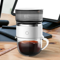 Portable Hand Brewing Coffee Machine Outdoor Mini Automatic Dripper Coffee Maker Pot Coffee Brewer Grinder for Home Travel
