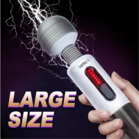 Leten Lightning Big Head Vibrator for Female Masturbation,AV Magic Wand Massager Nipple Clitoris Stimulator Sex Toys for Woman