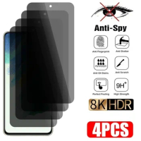 4PCS Anti-spy Tempered Glass for Samsung S21 S20 FE 5G A72 A52 A32 A70 A50 A40 Privacy Screen Protector for A73 A53 A33 A23 5G
