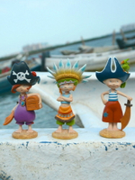 創意卡通動漫海盜船長人物擺件裝飾手辦公仔送男朋友男孩生日禮物