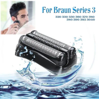 For Braun Series 3 Electric Shaver Foil &amp; Cutter 21B 320 330 340 350 380 300s 301s 310s 3000s 3020s 70cc-4,380S-4,390cc-4