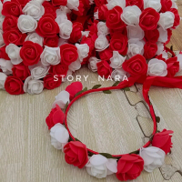 BANDO BUNGA MERAH PUTIH BANDO BUNGA KARNAVAL AGUSTUSAN KEMERDEKAAN