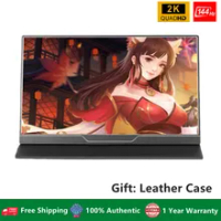 2K 144Hz Portable Monitor 15.6 Inch 2560*1440 Mobile LCD Display Game sRGB 72% Color Gamut For PI Laptop PS4 Switch XBOX