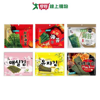 良澔無調味/片烤/酥爆/韓式海苔系列(日式無調味/片烤蒜香/ 酥爆唐辛子/片烤魷魚/韓式梅子/柚子)【愛買】