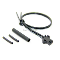 200mm Wire with Female Connector and shrinkable tube, split, el wire