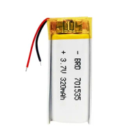 3.7V 320mAh 701535 071535 Rechargeable Lithium Polymer Battery For MP3 MP4 MP5 GPS PDA Bluetooth Headset Smart Watch Lipo Cell