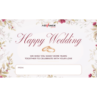 Kartu Ucapan Happy Wedding Custom Bisa Tulis Nama / Gift Card